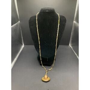 Thun Singing Angel Christmas Ornament Ceramic Gold Italy Wings Flying w/Necklace